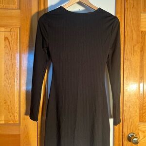 Elegant Black Long Sleeve Dress